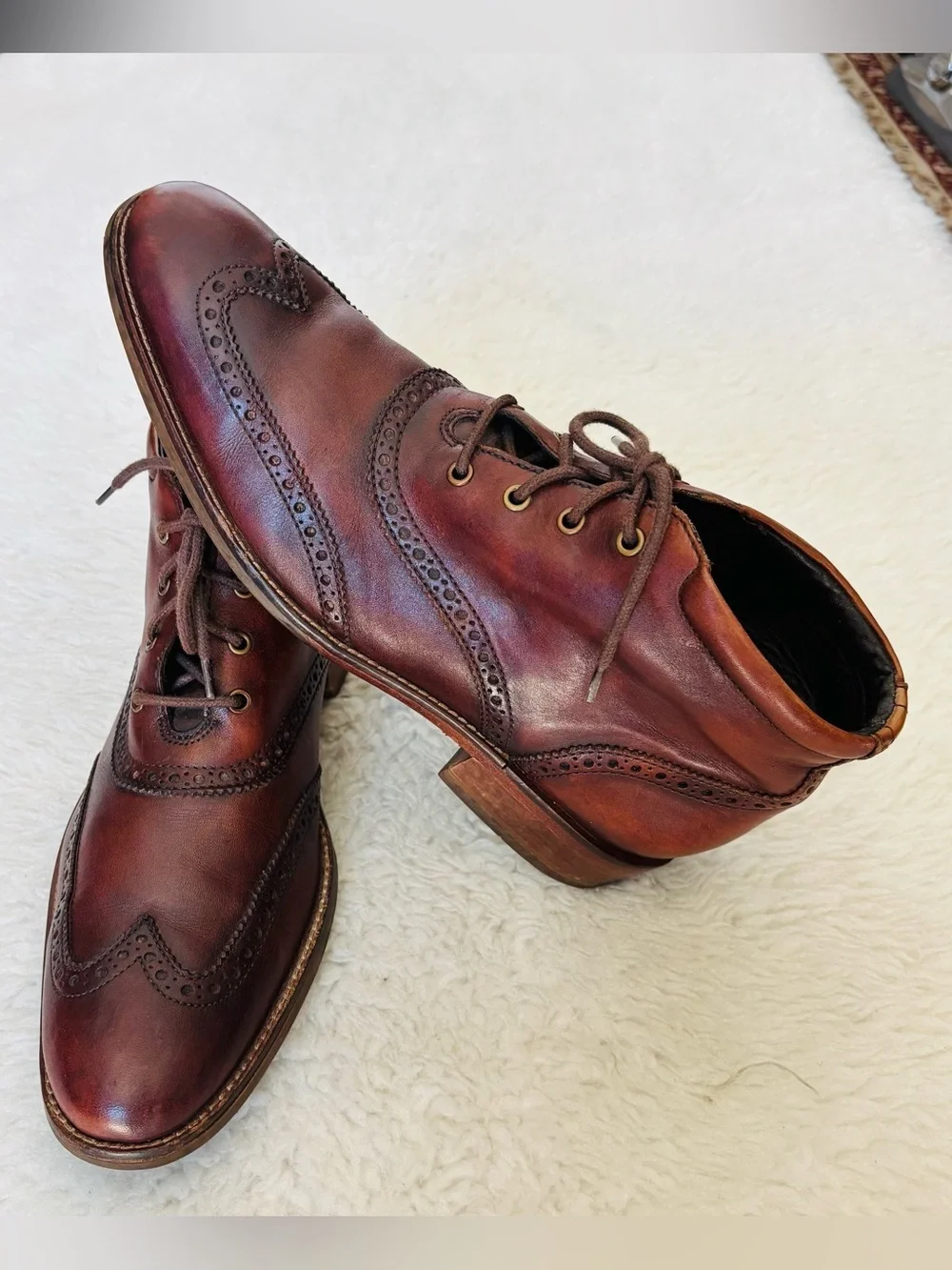 Cole Haan Liam C11053 Men's Brown Leather Wingtip Lace-Up Chukka Boots size 9 M